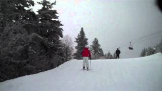 Girl tackles skier