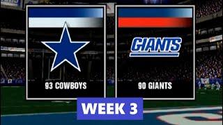 Week 3 Cowboys vs Giants Monday Night Football