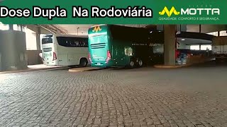 Chegada e Saída De Dois ônibus Da Motta Na Rodoviária De Araraquara