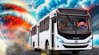 DIRIGI UM ÔNIBUS FUGINDO da INUNDAÇÃO de LAVA! Jogo de Onibus Realista