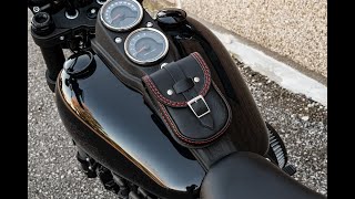 SOFTAIL® LOW RIDER® & LOW RIDER S® - Detachable Leather Tank Bag Installation Video - ENDS CUOIO