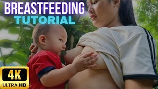 Breastfeeding Tutorial 2024 4K | Breastfeeding Beautiful Girls | Breastfeeding Education [4K]