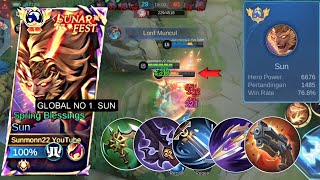 DETIK DETIK MYTHICAL GLORY‼️SUN NEW OP MYTHICAL GLORY 🔥 BUILD TERSAKIT GLOBAL SUN - MOBILE LEGENDS