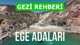 Ege Adaları, Yunanistan | Milos Adası, Siroz, Thira, Sakız | Dron 4k videosu | Yunanistan ne görmeli