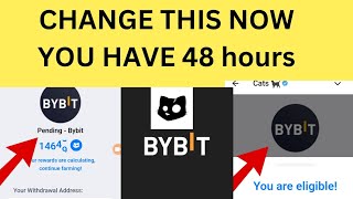 CATS AIRDROP: CATS DEPOSIT ADDRESS ON BYBIT FOR WITHDRAWAL (DO THIS NOW)