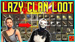 Rust LAZY CLAN LOOT! - Rock to END GAME Gear in MINUTES (Rust Rich Raids PvP)