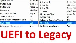 How to Convert UEFI to Legacy of Installed Windows 10/8.1/7 (Complete Tutorial)