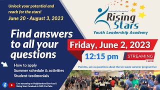 Rising Stars Youth Leadership - Questions? We Got Answers!