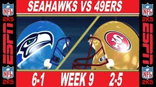 49ers vs Seahawks  Week 9 ESPN NFL 2K5