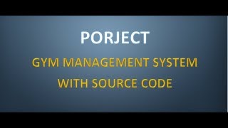 Gym Management System on C# visual Studio With Source code