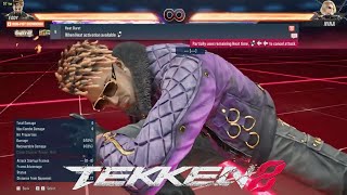 TEKKEN 8 | Eddy Gordo Complete Movelist with Frame Data!