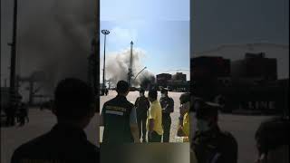 KMTC  Hongkong container ship fire at Thailand