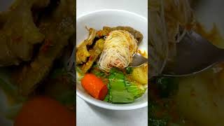 Rice Noodles and Lamb Curry | Laksa See description below for the recipe #shorts