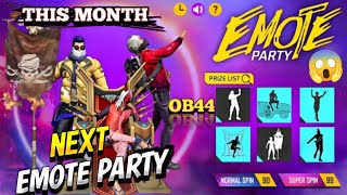 Emote Party Event Return | FF Max Emote Party Event | Free Fire New Event | FF New Event,