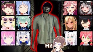 Hololive girls VS ghost in the doorway jump scare (The Radio Station) 【Hololive / ENG SUB】