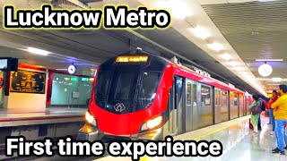 First time travel in Lucknow metro||beautiful metro station ||indira nagar#lucknowmetro #metro