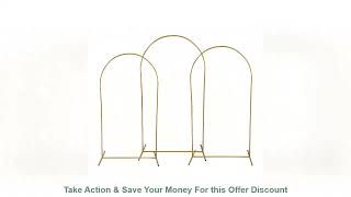 1PCS Gold Wedding Arch Stand, Party Decor Balloon arch, Frame Backdro