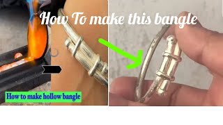 how to make silver bangle|| bangle making|| how to make kadda|| #silver #silverjewllery