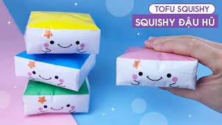 [ASMR] 3D Paper Squishy Tofu / Как сделать сквиши из тофу / DIY Squishy Учебная бумага