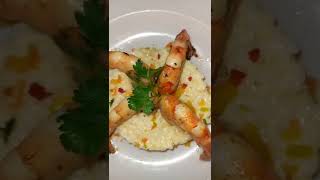 Risotto de gambas en Persillade