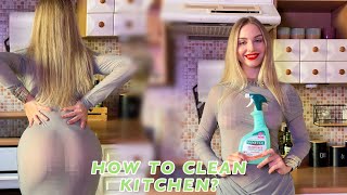 [4K USA Housewife] How to clean the kitchen? Transparent haul See trough Try on with Lana (2024)