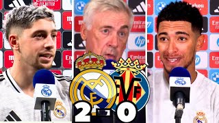 REACCIONES DE BELLINGHAM, ANCELOTTI Y VALVERDE | REAL MADRID 2:0 VILLARREAL