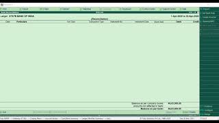 Bank reconciliation  in Tally