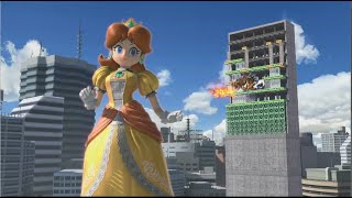 ssbu Giantess growing Daisy vs 3 Giga Bowser (mushroom se mod)