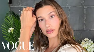 Hailey Bieber's Date Night Skin Care & Makeup Routine | Beauty Secrets | Vogue