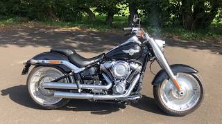 2018 Harley-Davidson FLFB Softail 107 Fat Boy, with Vance & Hines Slip On Mufflers