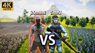 Humanity ARMY in the Meadow vs 1,000,000 ZOMBIES - Ultimate Epic Battle Simulator 2 UEBS 2 (4K)