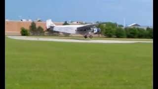 Ford Tri-Motor landing at Clow - 2013