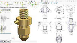 Spray Nozzle Design in SolidWorks | SolidWorks Tutorial