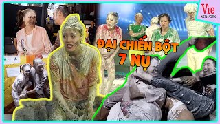 ĐẠI CHIẾN BỘT gia đình 7 Nụ, Lan Ngọc bị hội đồng te tua, bị nhúng bột không nhận ra mặt mũi | 7NCX