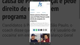 BOULOS PROCESSA MARÇAL E RECORD POR ACUSAÇÕES DE USO DE ENTORPECENTES. RESPONSABILIDADES. ADVOCACIA