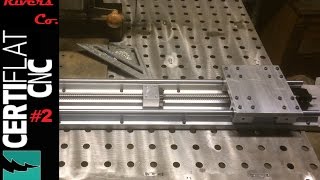 DIY CNC Certiflat Welding Table Part 2: X and Y Axis, Attaching Linear Rail