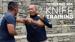 BTS: Father & Son Knife Training