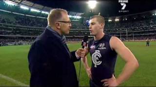 AFL R19 2009 - Carlton v Geelong interviews