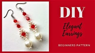 Earrings tutorial.  DIY earrings. How to make beautiful earrings. Beading tutorial