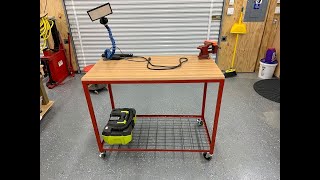 Building a rolling workstation out of scrap metal