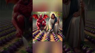 jesus vs devil eggplant|#jesus#god#ai#viral#youtubeshorts#devil#sad#fanny