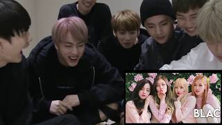 BTS REACTION to TWICE (트와이스) vs BLACKPINK (블랙핑크) - Funny Momments