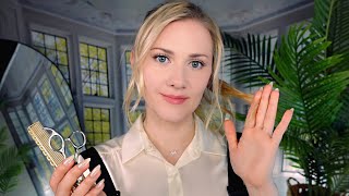 ✂️ Sleep-inducing Haircut and Curling 💇🏼‍♀️ ASMR | Soft Spoken into Whisper