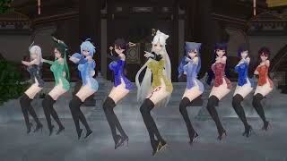 Genshin Impact MMD - Liyue Girls, BAAM Full Song - Fixed Cam