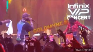 Davido Gifts His Fan 2 million naira and his performing shoes while on stage