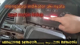 mengatasi indikator aki hidup saat mesin nyala