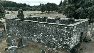 Drone footage of Aberfoyle Old Parish Church