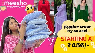 ✨HUGE MEESHO HAUL✨ || Kurta set & anarkali for festive  || starting at just ₹456/-💞| MousmiDigpati