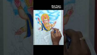 Ganesh Drawing | Ganesh Chaturthi Drawing | Ganpati Drawing | Ganeshji Drawing | Oil Pastel #shorts