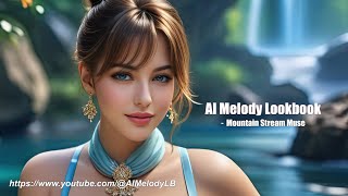 4K AI Melody Lookbook- Mountain Stream Muse